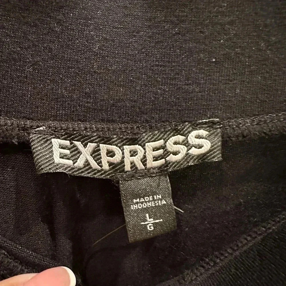 Vintage Express Y2K Chic High Low Hem Black Maxi Skirt Women’s Size Large L NWT - Picture 5 of 9